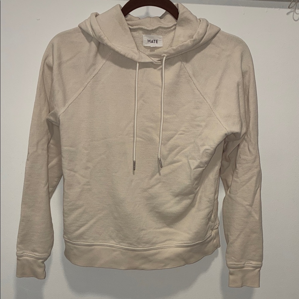 MATE the label Women's Cream Hoodie Sweatshirt